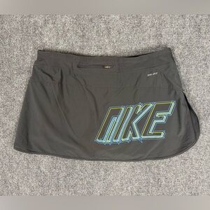 Nike Dri-Fit Athletic Skort XL Gray Built In Shorts Running Tennis